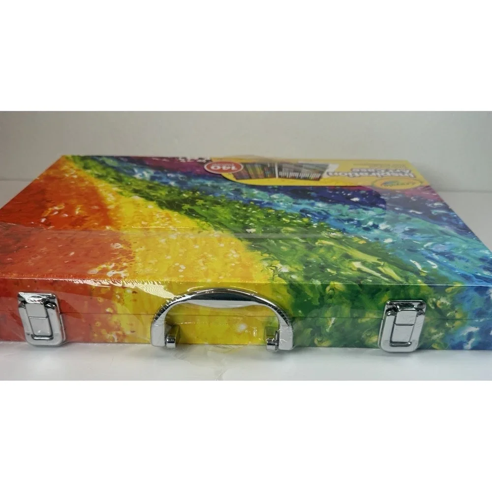 NEW Crayola 140 Piece Art Set Rainbow Case Markers Crayons Pencils Paint‎ 2016